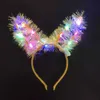 colorful luminous flashing band lengthened 14 lights flash gold ear led hair band scenic spot night market source wholesale Rave Toy