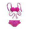 Costume da bagno a sirena in due pezzi per bambina che splende al sole Set bikini con reggicalze 2-10T Costume da bagno principessa per bambini 5 colori