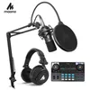 Maono Condenser Professional Podcast Studio Microphone Audio 3.5mm Computer Mic Youtube Karaoké Jeux Enregistrement