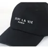 List haftowy c'est vie paris czapka 100% bawełniana czysta bck moda baseball czapki kobiety hip hop tato hats mężczyźni sportowe czapkę 2203094058945