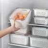 3pcs Refrigerator Storage Box Fridge Fresh Kitchen Organizer Vegetable Fruit Boxes Drain Basket Containers Lid 220212