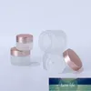 Bottiglie di imballaggio 5G ~ 100G Vaso per faccia in vetro Matte Rose Gold Glassato Confezione per trucco Cura della pelle Contenitore cosmetico Vasetti per crema 15 pz / lotto