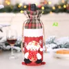 Commercio all'ingrosso decorazioni natalizie Cover Bottiglia di vino per casa Santa Claus Snowman Stockining Holders regalo Xmas Navidad Decor Happy New Year