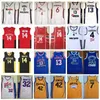 Faculdade Basquete Moive Jersey 6 Kristaps Porzingis 50 Shaq Neon Boudeaux 13 Giannis Antetokounmpo Dirk Nowitzki 14 Troy Bolton 7 Toni Kukoc Preto Vermelho Branco Azul