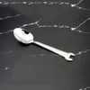 4 SZTUK Creative Zestaw sztućców ze stali nierdzewnej Kształt Kształt Wrench Spoon Steak Nóż Naczynia Naczynia Naczynia Kuchenne Zestawy Cubiertos 210902