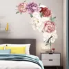 Pivoine Rose Fleurs Mur Art Autocollant Chambre Salon Papier Peint DIY Decal Chambre Décoration Cadeau Stickers Muraux 7 Designs BT6451