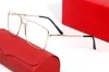 Optische frames Randloze metalen frame glazen Clear Lens Rechthoek brillen Verschillen