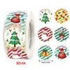 Embrulho de presente 500 PCs Christmas Warm Sticker Tape Decoration Envelope Pack Express Pack Ano