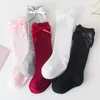 DHL Baby Girls Socks Toddlers Bow Long Sock Kids Knee High Soft Soft Cotton Mesh Spanish Style Children 0-3 Years Breattable Socks