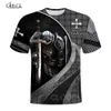 CLOOCL Cavalieri Templari 3D Stampato Mens T Shirt Harajuku Estate Manica Corta Strada Casual Unisex T-Shirt Top Drop 210716