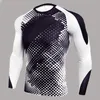 Maillots de course T-shirt hommes vêtements de sport musculation T-shirt maigre collants à manches longues bas Gym formation T-shirt chemises de compression