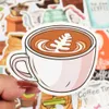 50 PCs niedliche Aufkleber Kaffee Cartoon wasserdichte Laptop -Aufkleber Pack DIY Gitarren -Skateboard -Gepäck Fahrrad Telefontattoos Kinder Toys5716418