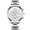Wristwatches GENEVA Fashion Luxury Watch Men Stainless Steel Wrist Mens Watches Calendar Male Black Clock Relojes Hombre 2021