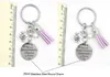 Keychain stal nierdzewna Tassel Brelok Bridmother Prezent Od Wnuk Wnuczka Babcia Wnuk Keychain Biżuteria Prezenty Urodzinowe