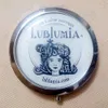 100 pcs/lot LOGO personnalisé Portable maquillage poche Compact miroir argent Antique cuivre or noir cosmétique sac à main miroirs