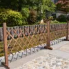 Fäktning, Trellis Gates Retractable Expanding Wooden Fence Pet Säkerhet för Patio Garden Lawn Decoration Carbizized Anticorrosive