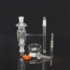 Nectar Collector 키트 흡연 액세서리 18mm 티타늄 네일 등급 2 미니 유리 파이프 오일 장비 농축 물 짚