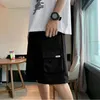 Men's Shorts Men Solid Casual All-match Streetwear Japanese Vintage Safari Style Pockets Loose Trousers Elastic Waist Cozy Chic Ins
