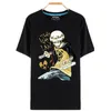 원피스 티셔츠 디자이너 님이 TSHIRTS o -NECK BLACK T-SHIRT 남성 애니메이션 디자인 원피스 티셔츠 Camisetas Tops