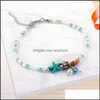 Braccialetti con braccialetti Gioielli S349 Fashion Shell Cavigliera Catena Stelle marine Charms Bracciale alla caviglia con perline Cavigliere da spiaggia Piede Catene Drop Delivery 2021