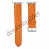Designer Watchband för Apple Watch Band Smart Strap 41mm 45mm 42mm 38mm 40mm 44mm IWATCH 2 3 4 5 6 7 Bands läderband Armband Fashion Stripes HFGJ
