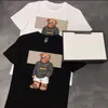 2024 Koszulki modowe dla dzieci luksusowe designerskie koszulki TEE TEES luźne rozmiar dla chłopców dziewczęta kreskówka niedźwiedź haftowany