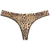 Yoga Outfits 2021 Sexy Sports Fitness Panties Leopard Print Ice Silk Seamless Low Waist Quick-drying Thong For Women Clothing