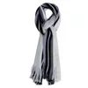 Lenços elegantes homens moda inverno listrado scarf lenço longo xale clássico lã artificial envolve tassels tiras