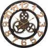 Relógios de parede modernos relógios retrô antigo engrenagem mecânica numerais romanos números de parede kol saati assista decoração de casa578
