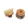 Brosse à vaisselle bambou paume cuisine nettoyage pot brosse à long manche spirale sisal remplacer la tête des brosses