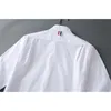 Fashion Brand Shirts Men Slim White Long Sleeve Casual Turn Down Collar Oxford Cuff ribbons Men's Clothing
