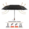 Grande ombrello pieghevole resistente al vento da uomo automatico forte ombrello antivento Grande ombrello da donna compatto da viaggio con manico lungo 210223