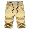 Sommar shorts män stil män sommar 100% tvättad bomull fritid elastiska byxor bälte ungdom hem dagliga shorts 210629