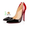 Röda botten Höga klackar Luxurys Womens Platform Dress Shoes Women Designers Peep-Toes Sandaler Sexiga Pointed Toe Reds Sole 8cm 10cm 12cm Sneaker Zoom