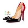 2023 Zapatos de vestir Parte inferior roja Tacones altos Luxurys Plataforma para mujer Mujeres Diseñadores Peep-toes Sandalias Sexy Punta estrecha Rojos Suela 8 cm 10 cm Zapatilla de deporte