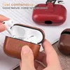 Para airpods pro Fundas para auriculares Funda protectora de cuero de PU Apple Air Pods 2 3 1 Fundas Caja de carga inalámbrica Funda para airpod con Bluetooth