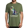 Seja um unicornasaurus rex em campo de unicórnios RT desenho colorido moda top homens 100% algodão t-shirt mulheres t-shirt 210716