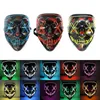 10 colores! Halloween Scary Party Mask Cosplay Máscara Led Light up EL Wire Horror Mask para Festival Party sea ship CCA7074