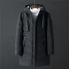 男性の男性のパーカーロングコットンブランド爆撃機のジャケット厚いパーカーホームの暖かいトップス-20度ジッパーコート211110のための冬のジャケットのコート
