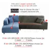 Corner Sofa Covers voor Woonkamer Slipcovers Elastische Stretch Sectional Cubre, L-vorm moet 2 stuks kopen 211207
