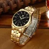 Wwoor Relógios para homens Top Marca Luxo Golden Watch Homens à prova d 'água de quartzo de aço inoxidável mens relógio de pulso caixa relogio masculino x0625