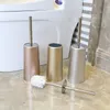 escova de banheiro de ouro rosa
