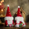 クリスマスGNOMEと鐘とハンドメイドの豪華な顔の無い人形人形スウェーデンの置物の装飾品子供のギフト層トレイの装飾LLB11803