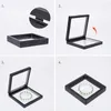 PE Film Brooch Coin Gems Jewelry With base Box Dustproof Exhibition Decoration Suspended Floating Ring Earrings Display Rack