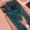 Top Designer Kvinnlig högkvalitativ bomull Jacquard Scarf Soft Cotton Scarf Luxury Long Classic Shawl 140x140