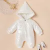 Autumn and Winter Baby Stylish Solid Windproof Hooded Colorful Jumpsuit for Unisex Clothes 210528