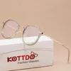 Moda Okulary Ramki Klasyczne Metal Anti-Blue Light Glasses Kobiety Mężczyźni Vintage Round Frame Game Game Gogle Blue Ray Blocking Eyegla