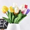Fashion Artificial Tulips Flowers Home Garden Decoration Real Touch Flower Bouquet Birthday Party Wedding Decoration Fake Flower 14 Colors