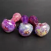 Handpfeifen Niedliche Mini-Pyrex-Glaspfeifen Raucherzubehör Schöne farbige 3D-Rosa-Lila-Glaslöffelhand 2,9 Zoll