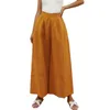 BAMBOOBOY Casual Linen Women Summer New Office Loose Trousers Boho Wide Leg Pants FC487 Q0801